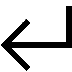 Line Arrow Bend Down Left Large Icon from Sharp Line Set