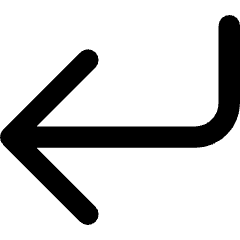 Line Arrow Bend Down Left Large Icon from Core Remix Set