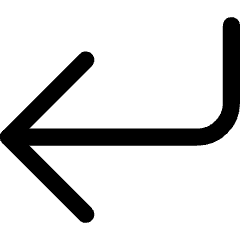 Line Arrow Bend Down Left Large Icon from Core Line Set