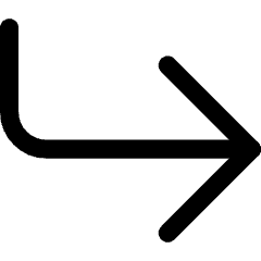 Line Arrow Bend Down Right Large Icon from Core Line Set
