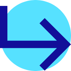 Line Arrow Bend Down Right Large Icon from Sharp Pop Set