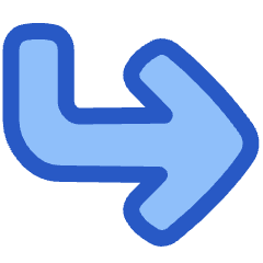 Line Arrow Bend Down Right Large Icon from Plump Duo Set