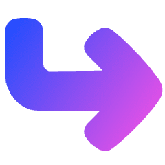 Line Arrow Bend Down Right Large Icon from Plump Gradient Set