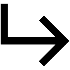 Line Arrow Bend Down Right Large Icon from Sharp Remix Set