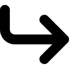 Line Arrow Bend Down Right Large Icon from Core Solid Set
