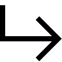 Line Arrow Bend Down Right Large Icon from Sharp Line Set