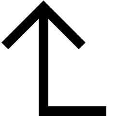 Line Arrow Bend Left Up Large Icon from Sharp Line Set
