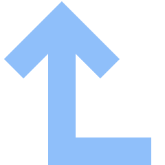 Line Arrow Bend Left Up Large Icon from Sharp Flat Set