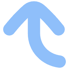 Line Arrow Bend Left Up Large Icon from Flex Flat Set