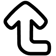 Line Arrow Bend Left Up Large Icon from Plump Line Set