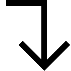 Line Arrow Bend Right Down Large Icon from Sharp Line Set