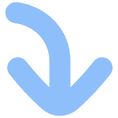 Line Arrow Bend Right Down Large Icon from Flex Flat Set