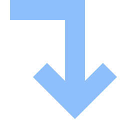 Line Arrow Bend Right Down Large Icon from Sharp Flat Set