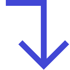 Line Arrow Bend Right Down Large Icon from Sharp Duo Set