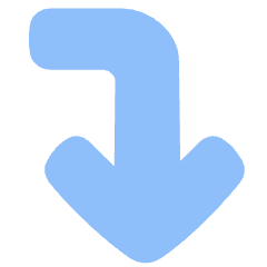 Line Arrow Bend Right Down Large Icon from Plump Flat Set