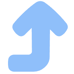 Line Arrow Bend Right Up Large Icon from Plump Flat Set