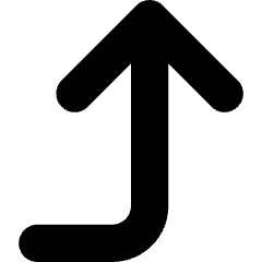 Line Arrow Bend Right Up Large Icon from Core Solid Set