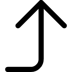 Line Arrow Bend Right Up Large Icon from Core Line Set
