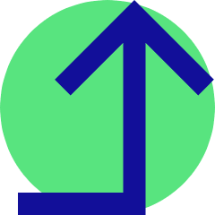 Line Arrow Bend Right Up Large Icon from Sharp Pop Set