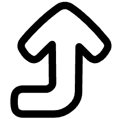 Line Arrow Bend Right Up Large Icon from Plump Line Set