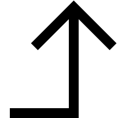 Line Arrow Bend Right Up Large Icon from Sharp Line Set