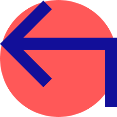 Line Arrow Bend Up Left Large Icon from Sharp Pop Set