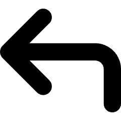 Line Arrow Bend Up Left Large Icon from Core Solid Set