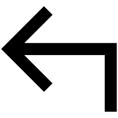 Line Arrow Bend Up Left Large Icon from Sharp Remix Set