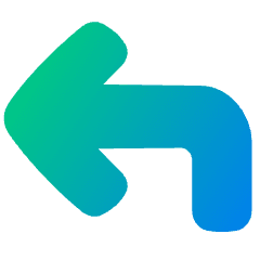 Line Arrow Bend Up Left Large Icon from Plump Gradient Set