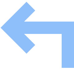 Line Arrow Bend Up Left Large Icon from Sharp Flat Set