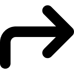 Line Arrow Bend Up Right Large Icon from Core Solid Set