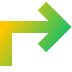 Line Arrow Bend Up Right Large Icon from Sharp Gradient Set