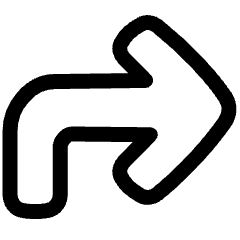 Line Arrow Bend Up Right Large Icon from Plump Line Set