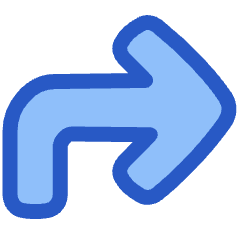Line Arrow Bend Up Right Large Icon from Plump Duo Set