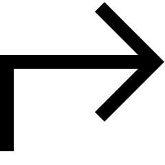 Line Arrow Bend Up Right Large Icon from Sharp Line Set