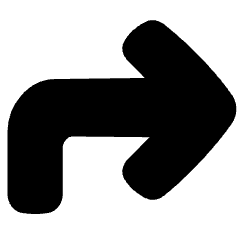 Line Arrow Bend Up Right Large Icon from Plump Solid Set