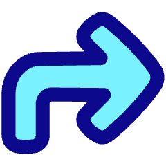 Line Arrow Bend Up Right Large Icon from Plump Pop Set