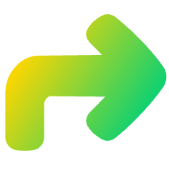 Line Arrow Bend Up Right Large Icon from Plump Gradient Set