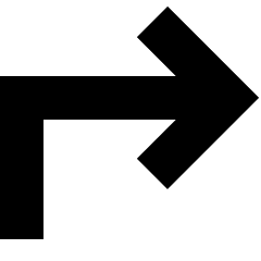 Line Arrow Bend Up Right Large Icon from Sharp Solid Set