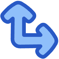 Line Arrow Bottom Left Corner Large Icon from Plump Duo Set
