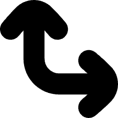 Line Arrow Bottom Left Corner Large Icon from Flex Solid Set