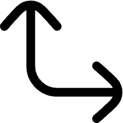 Line Arrow Bottom Left Corner Large Icon from Flex Line Set