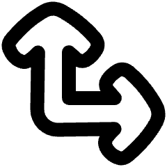 Line Arrow Bottom Left Corner Large Icon from Plump Remix Set