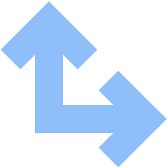 Line Arrow Bottom Left Corner Large Icon from Sharp Flat Set