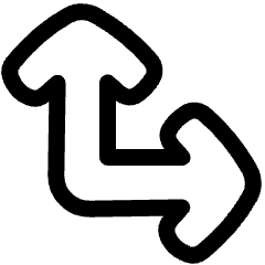 Line Arrow Bottom Left Corner Large Icon from Plump Line Set
