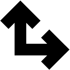 Line Arrow Bottom Left Corner Large Icon from Sharp Solid Set