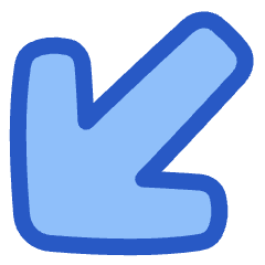 Line Arrow Diagonal Bottom Left Large Icon from Plump Duo Set