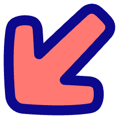 Line Arrow Diagonal Bottom Left Large Icon from Plump Pop Set