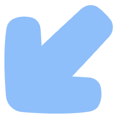 Line Arrow Diagonal Bottom Left Large Icon from Plump Flat Set