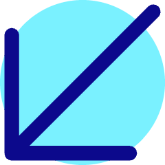 Line Arrow Diagonal Bottom Left Large Icon from Core Pop Set
